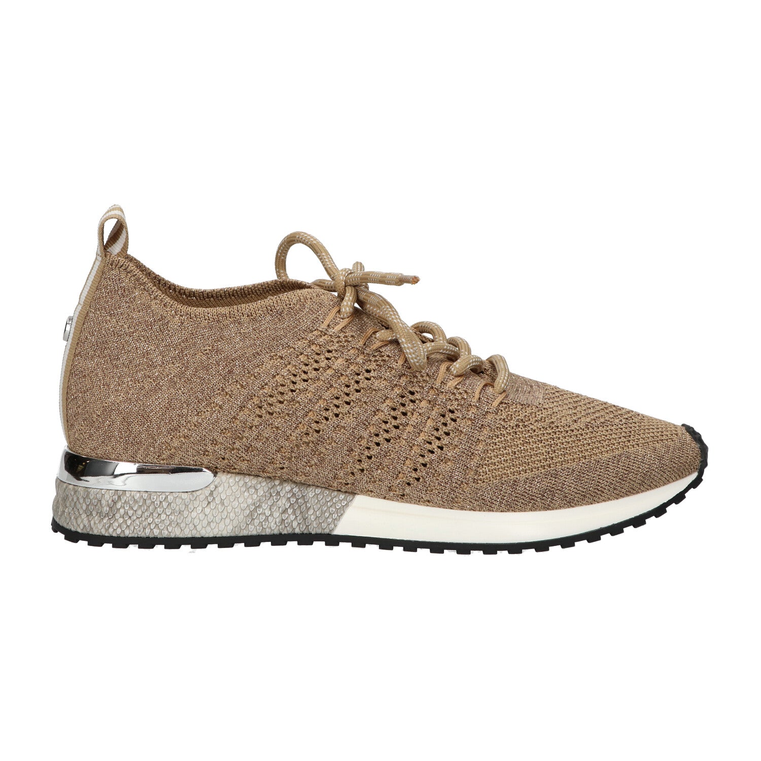 Sneaker goud knitted