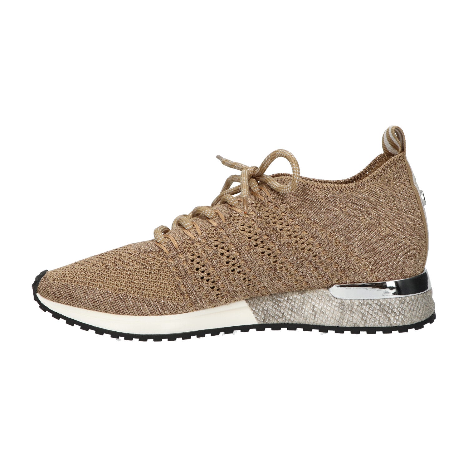Sneaker goud knitted