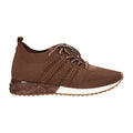 Sneaker bruin knitted