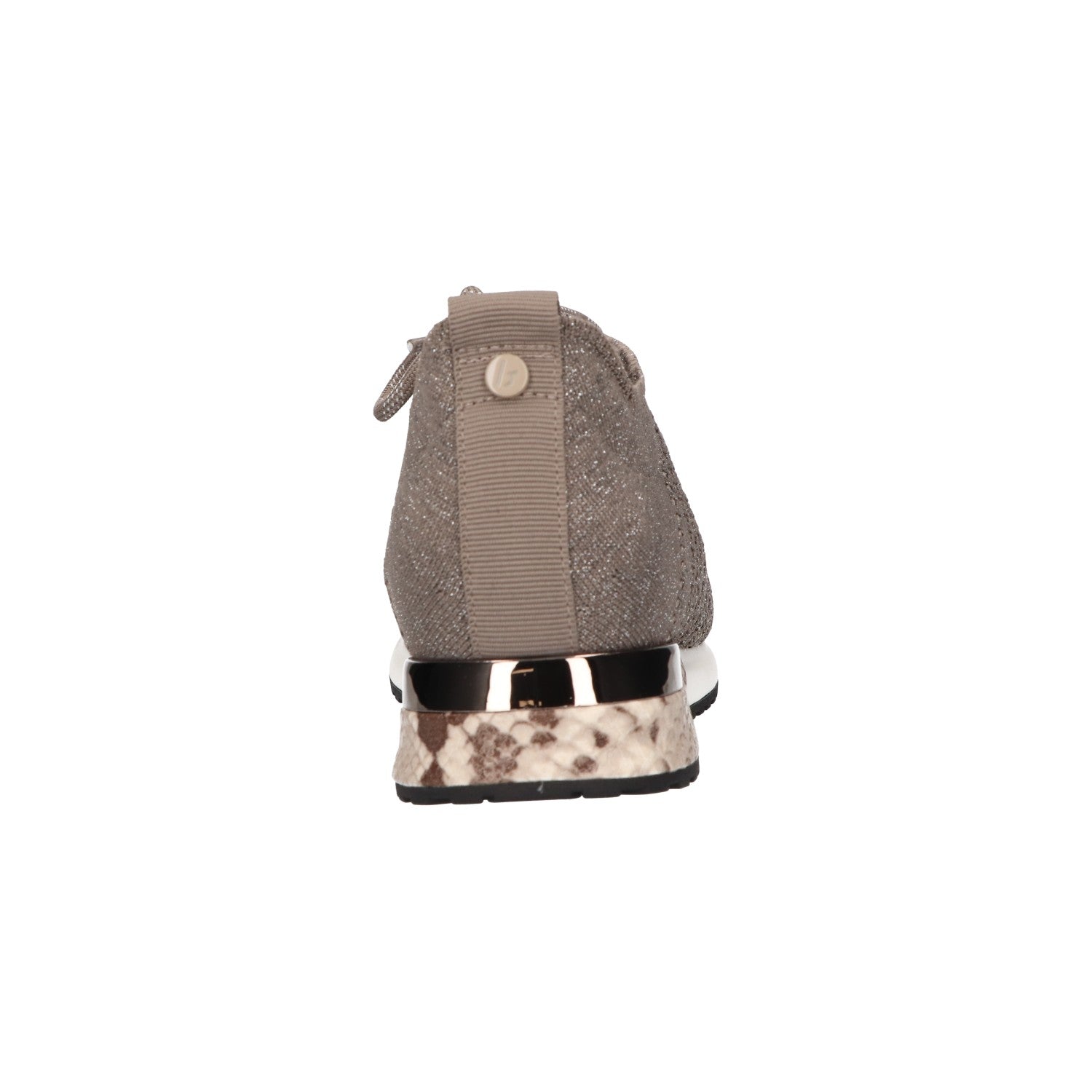 Sneaker taupe knitted