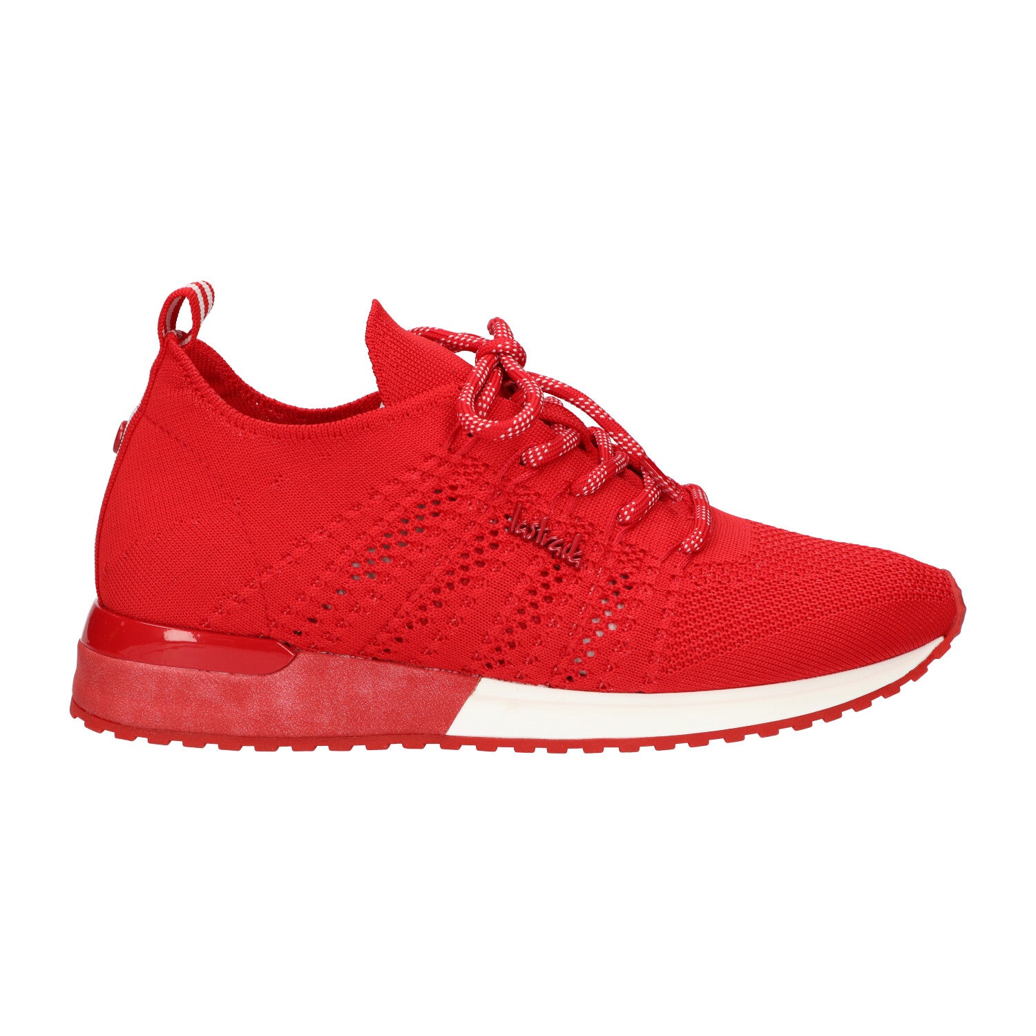 Sneaker rood knitted
