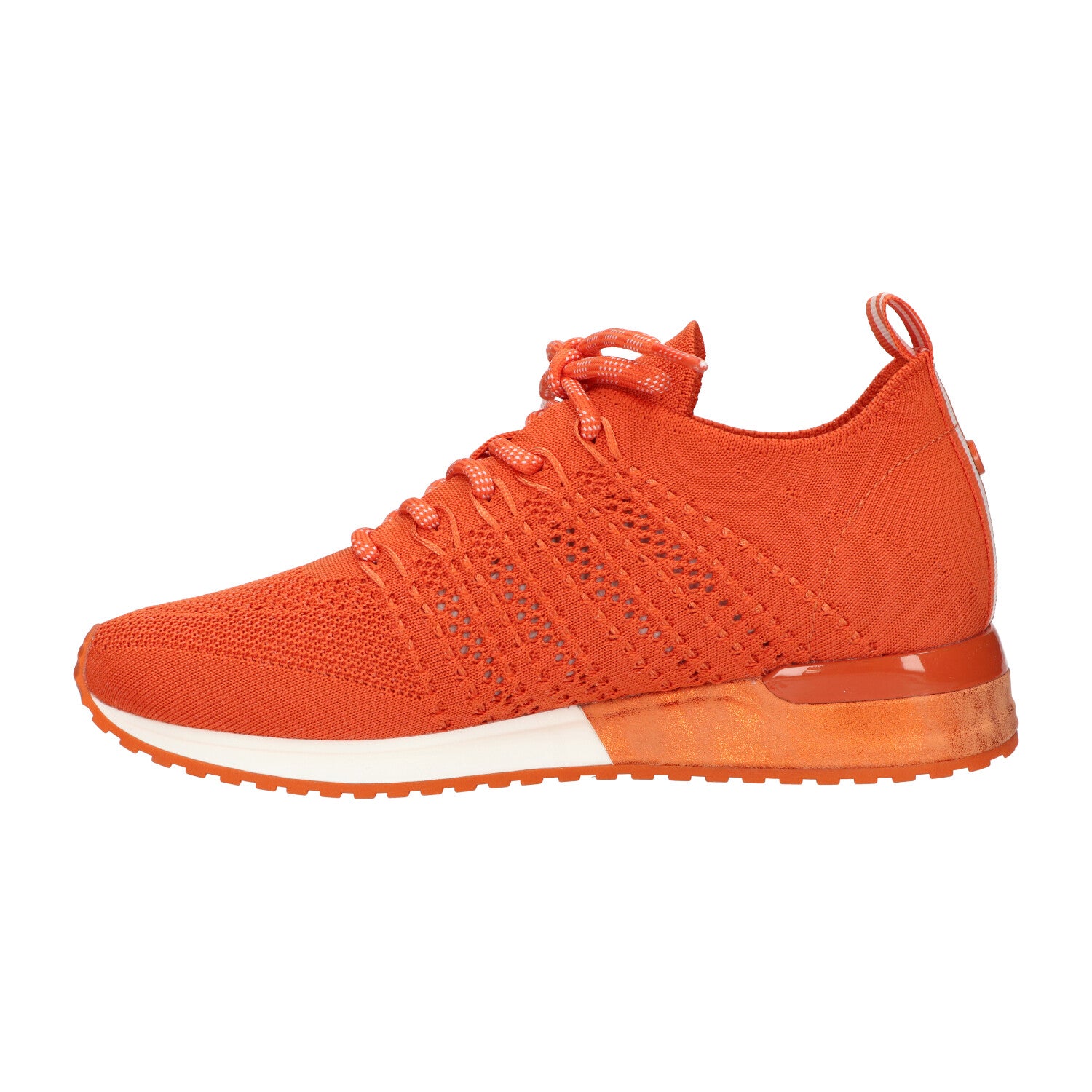 Sneaker oranje knitted