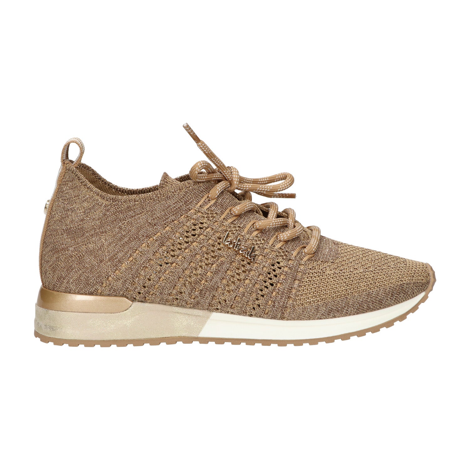 Sneaker goud knitted
