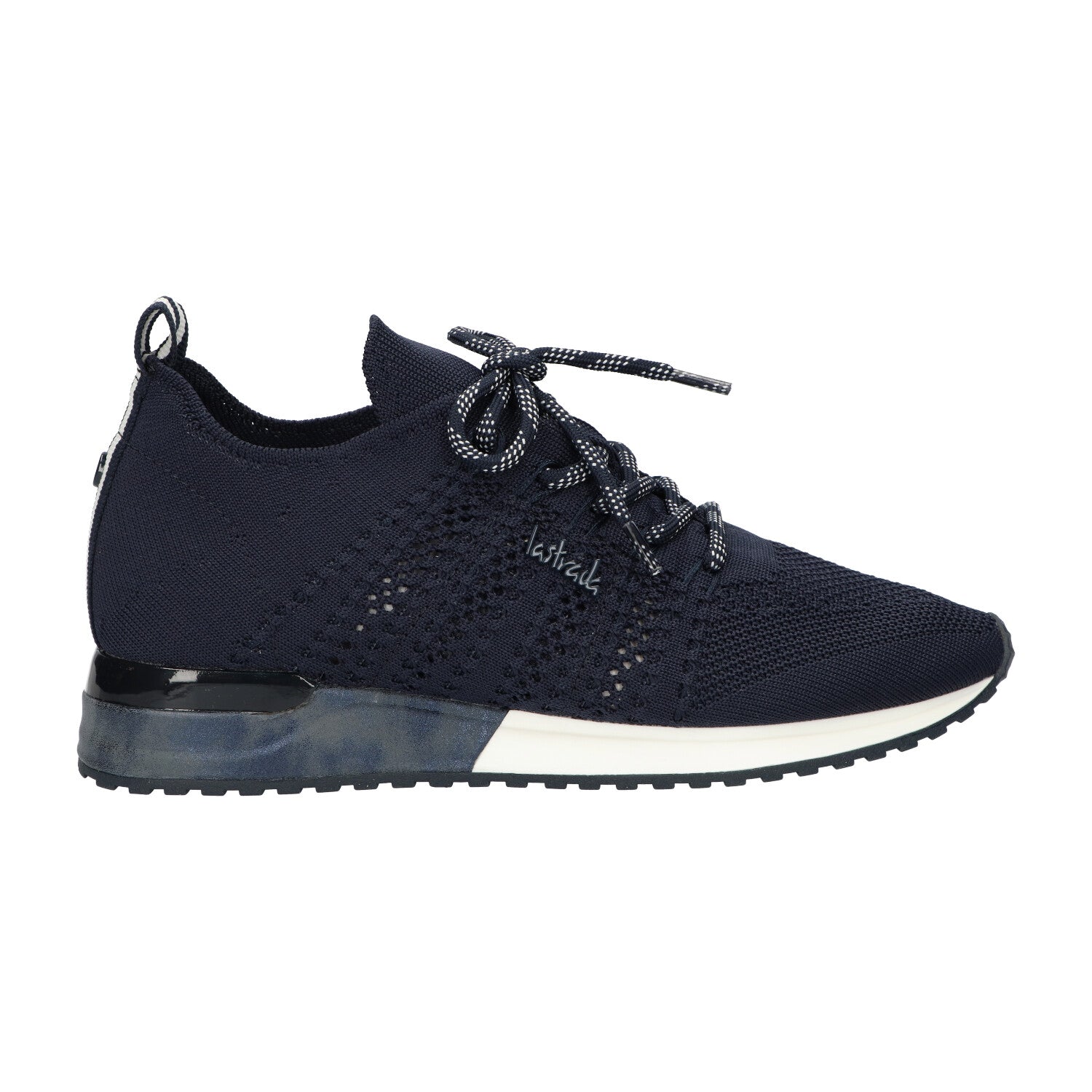 Sneaker donkerblauw knitted