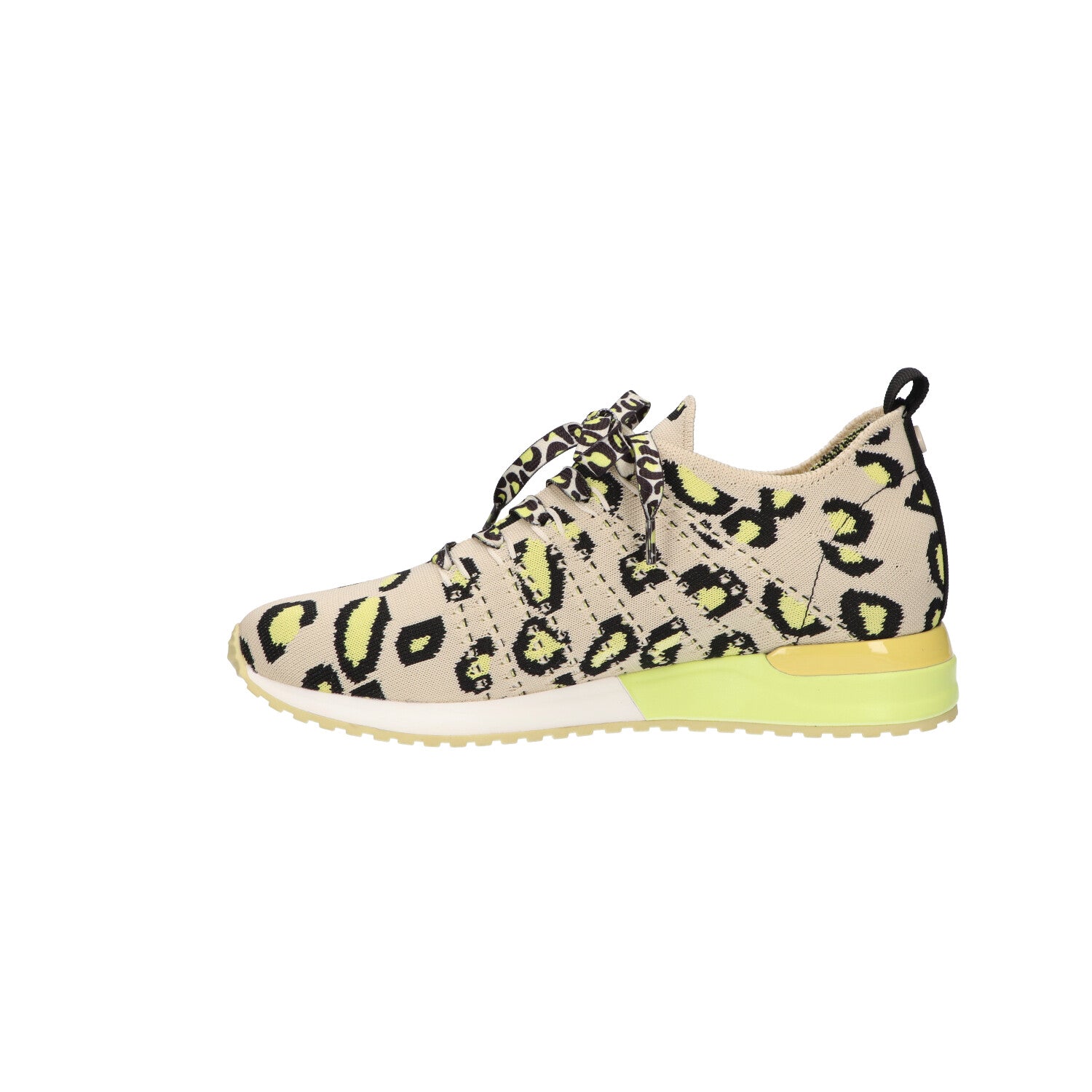 Sneaker beige/yellow leopard