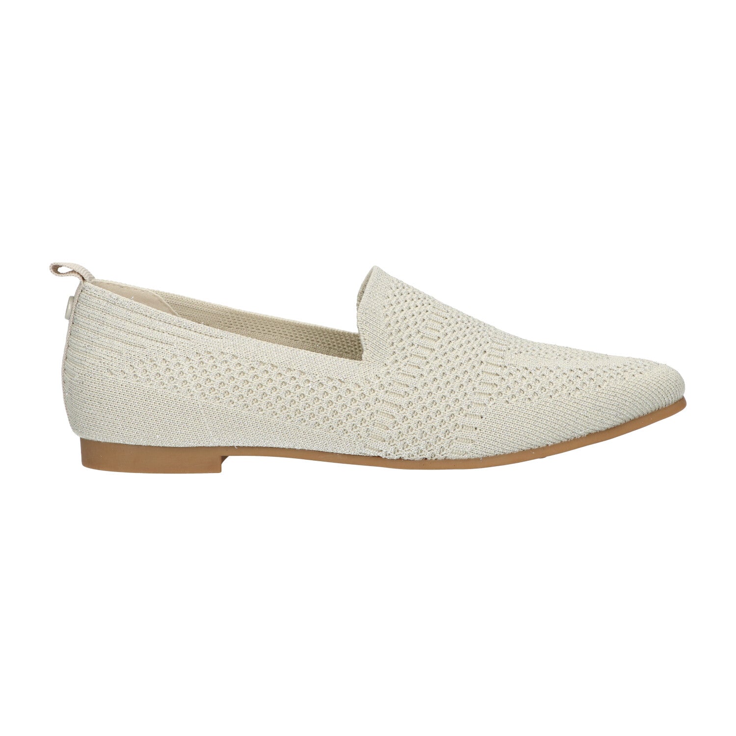 Loafer beige knitted