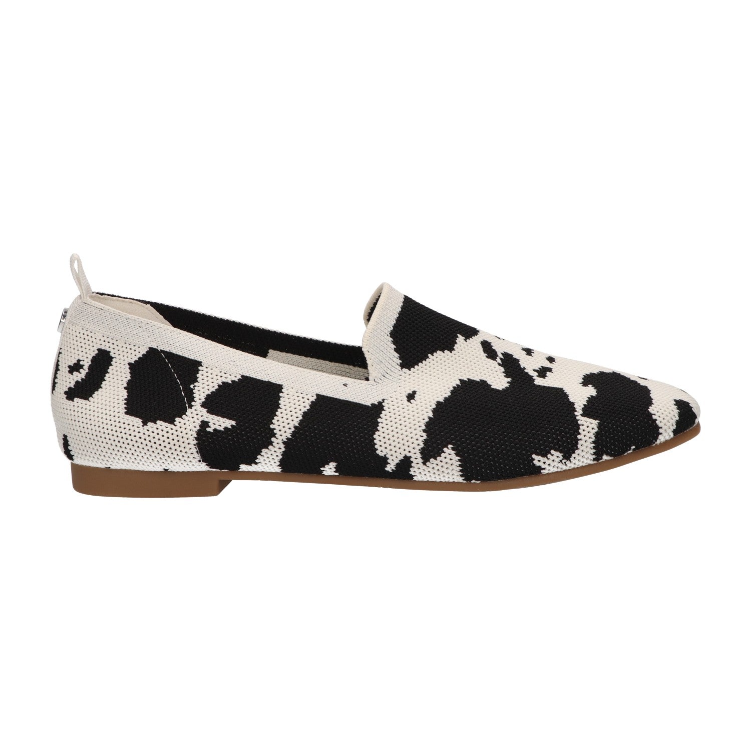Loafer zwart wit cow knitted