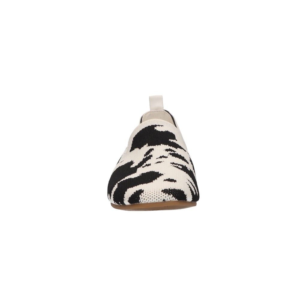 Loafer zwart wit cow knitted