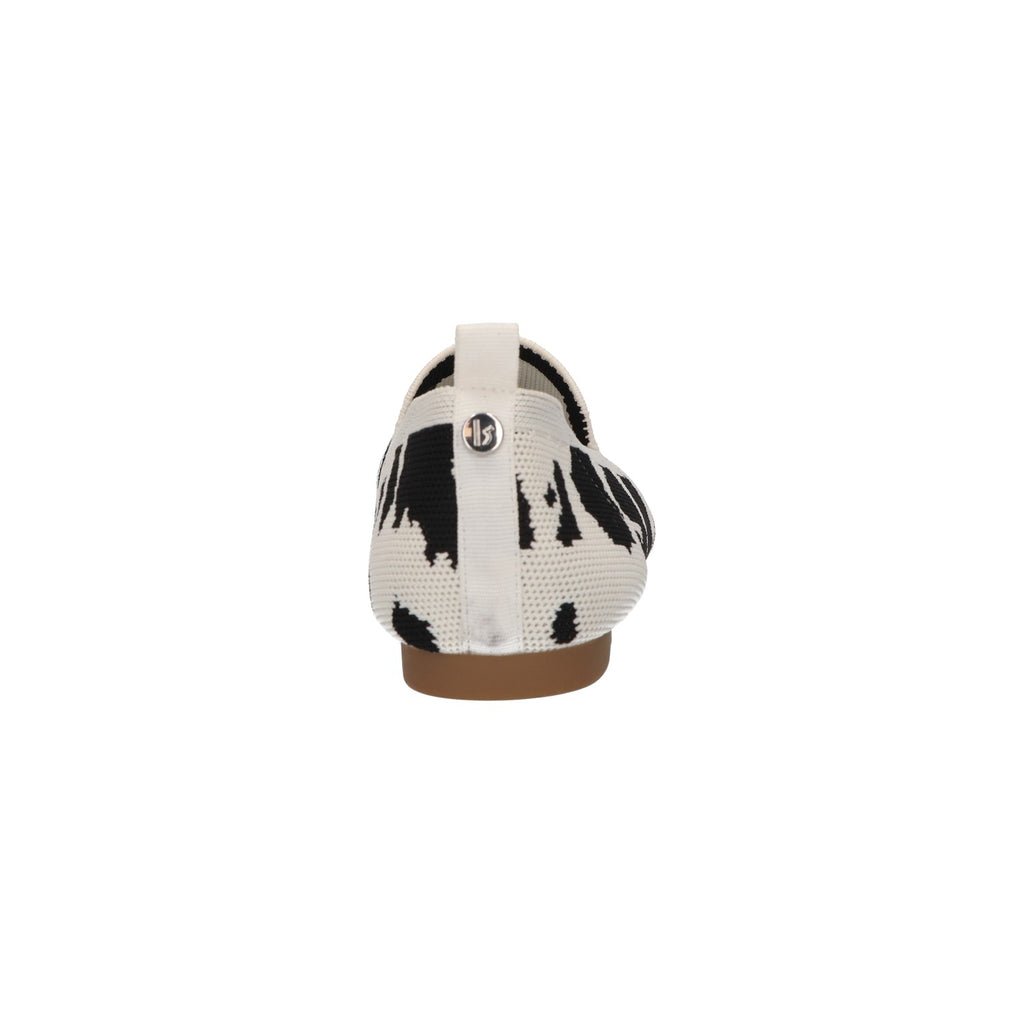 Loafer zwart wit cow knitted