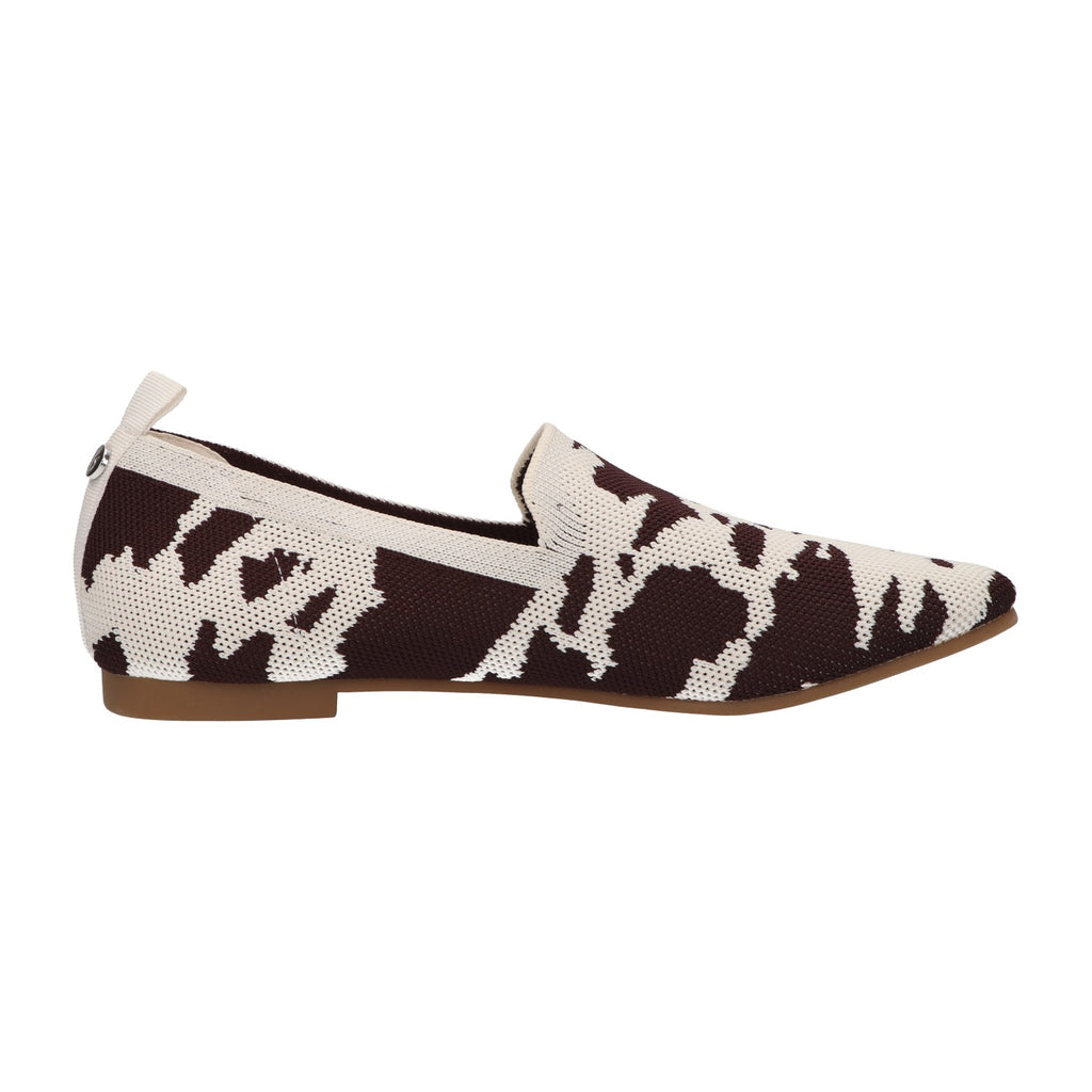 Loafer Brown/White Cow knitted