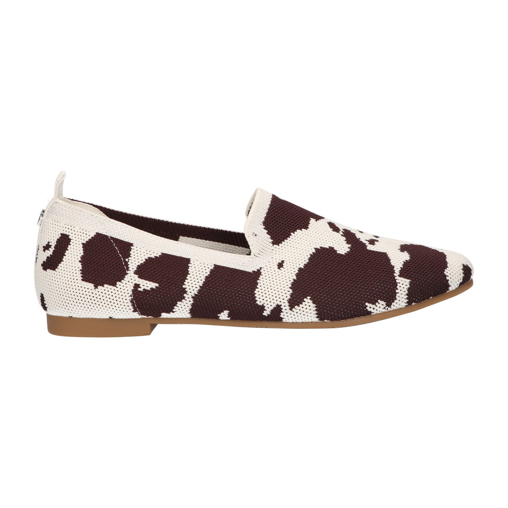 Loafer Brown/White Cow knitted