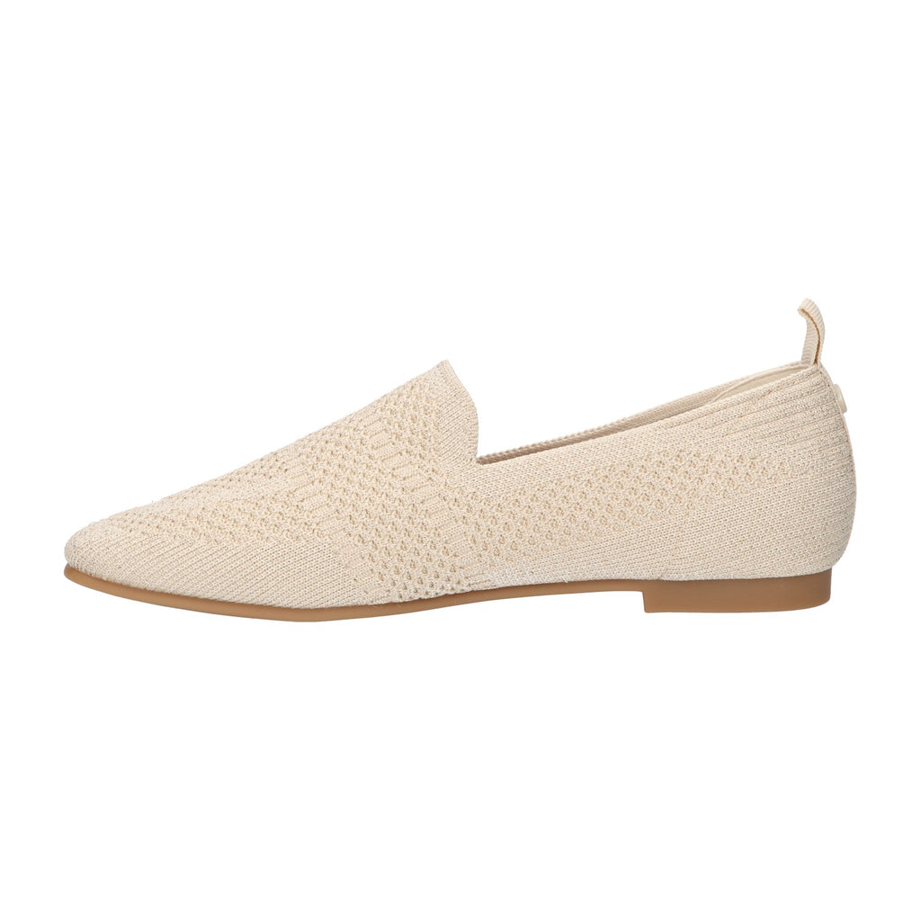 Loafer beige knitted