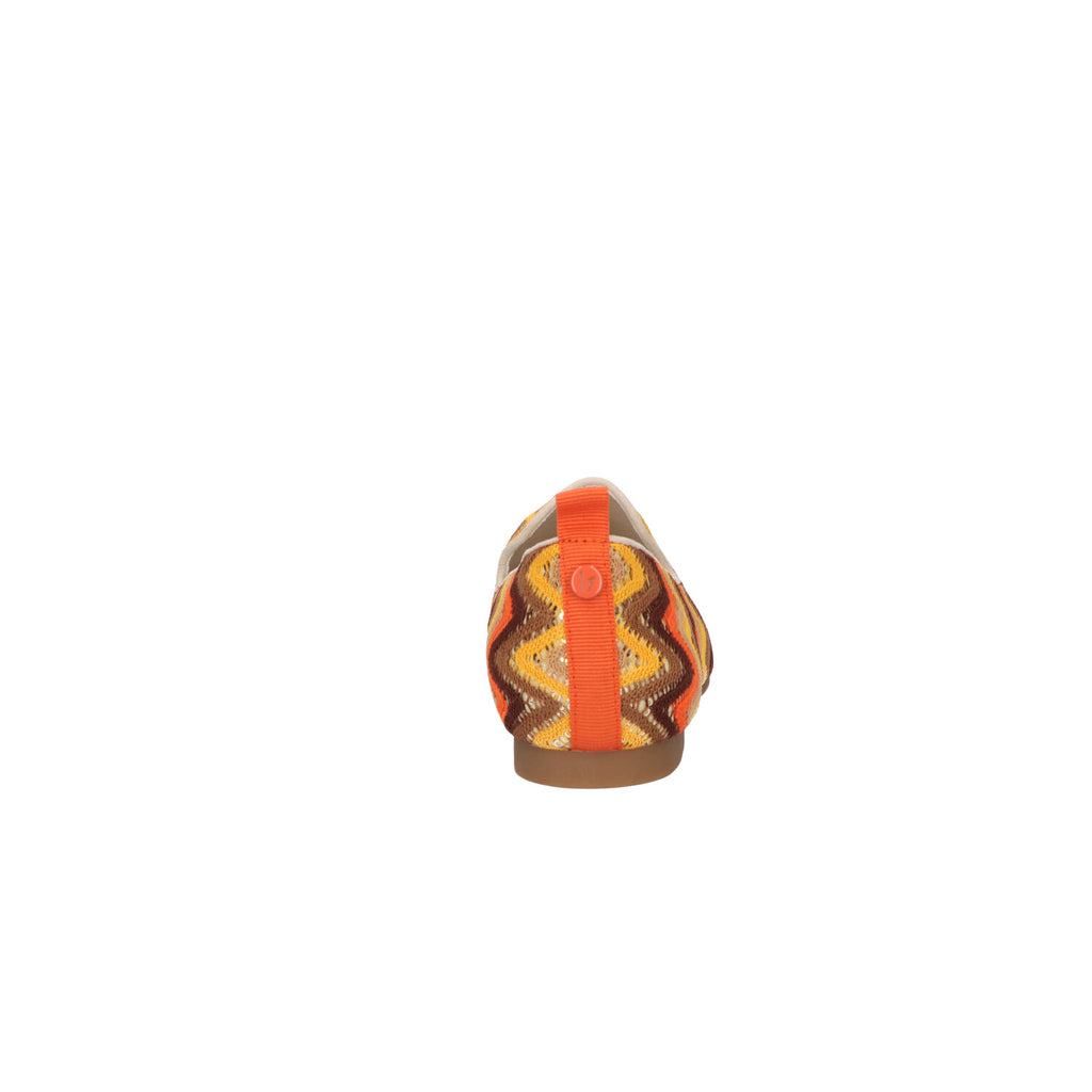 Loafer multicolor oranje textiel