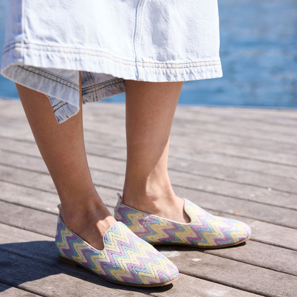 Loafer multicolor textiel