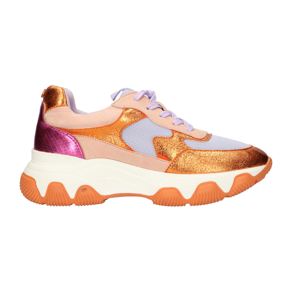 Sneaker oranje multi textiel synthetisch