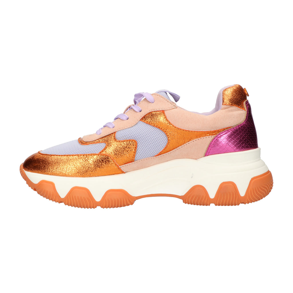 Sneaker oranje multi textiel synthetisch