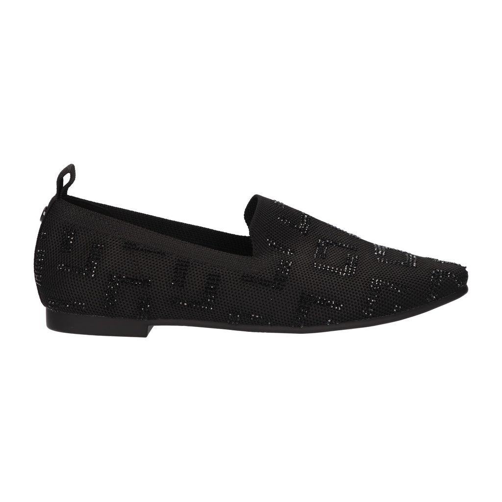 Loafer zwart knitted