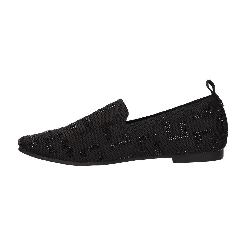 Loafer zwart knitted