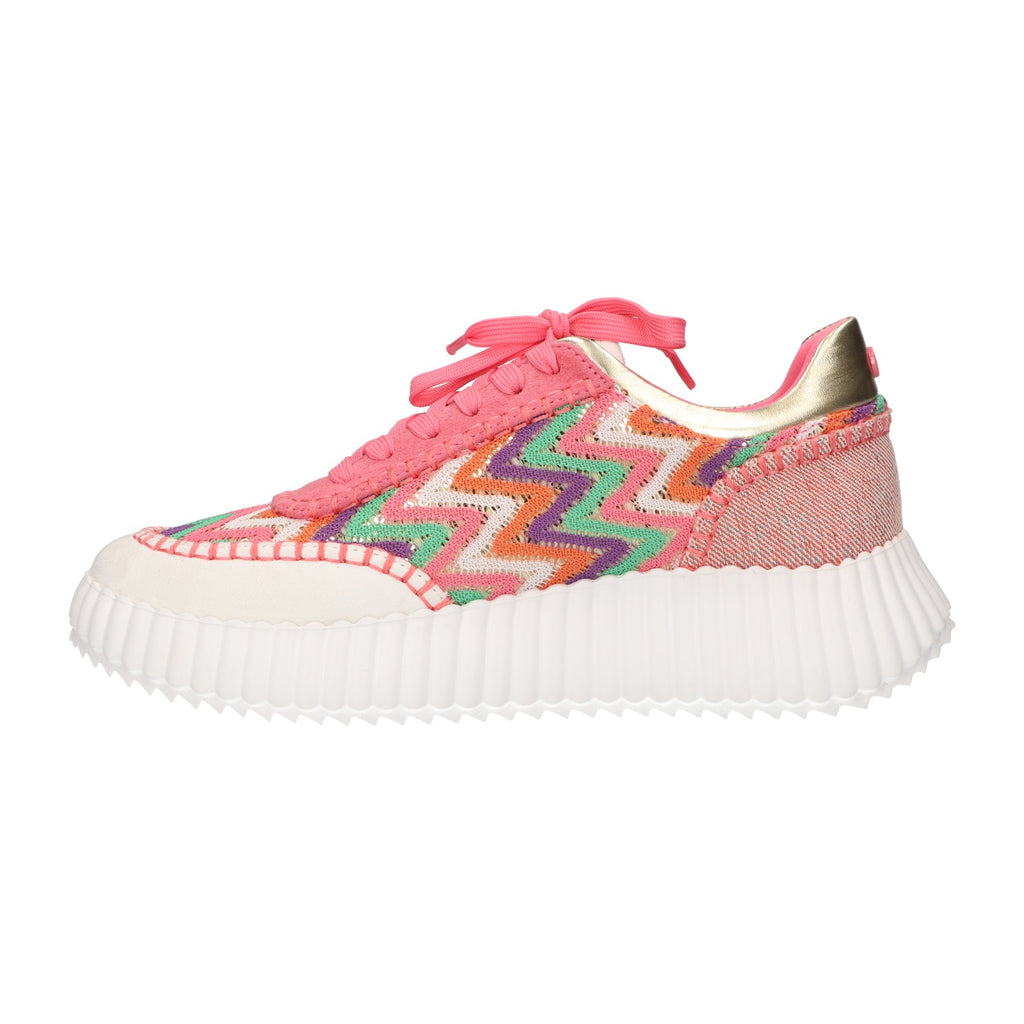 Sneaker roze multi textiel