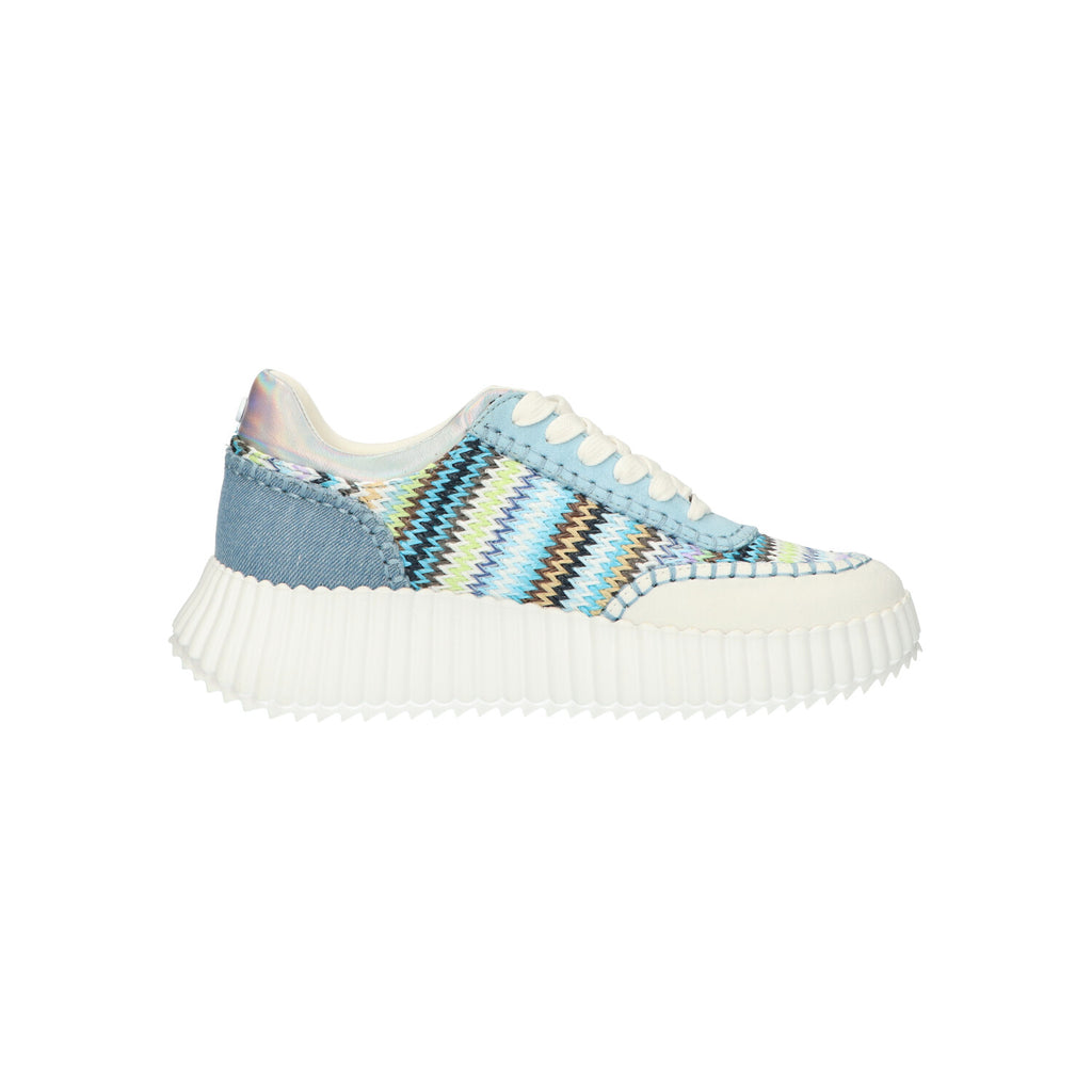 Sneaker lichtblauw multi textiel