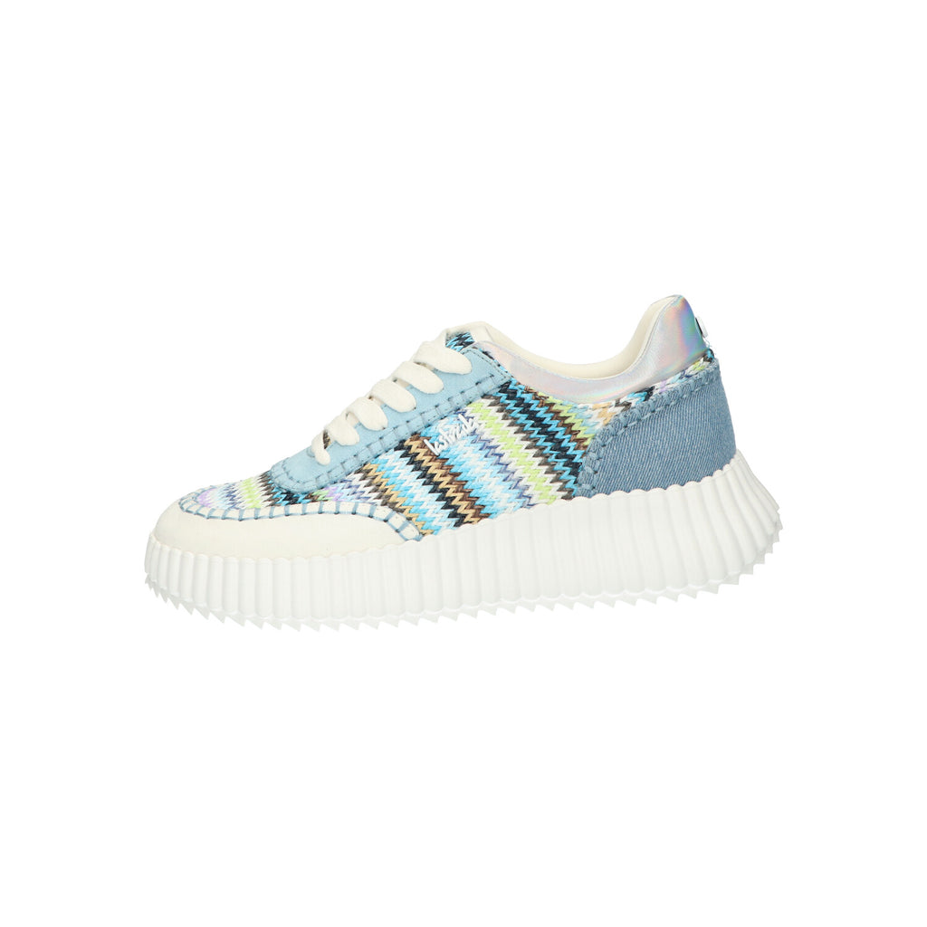 Sneaker lichtblauw multi textiel