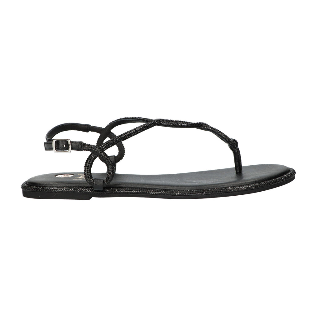 Sandalen zwart glitter synthetisch