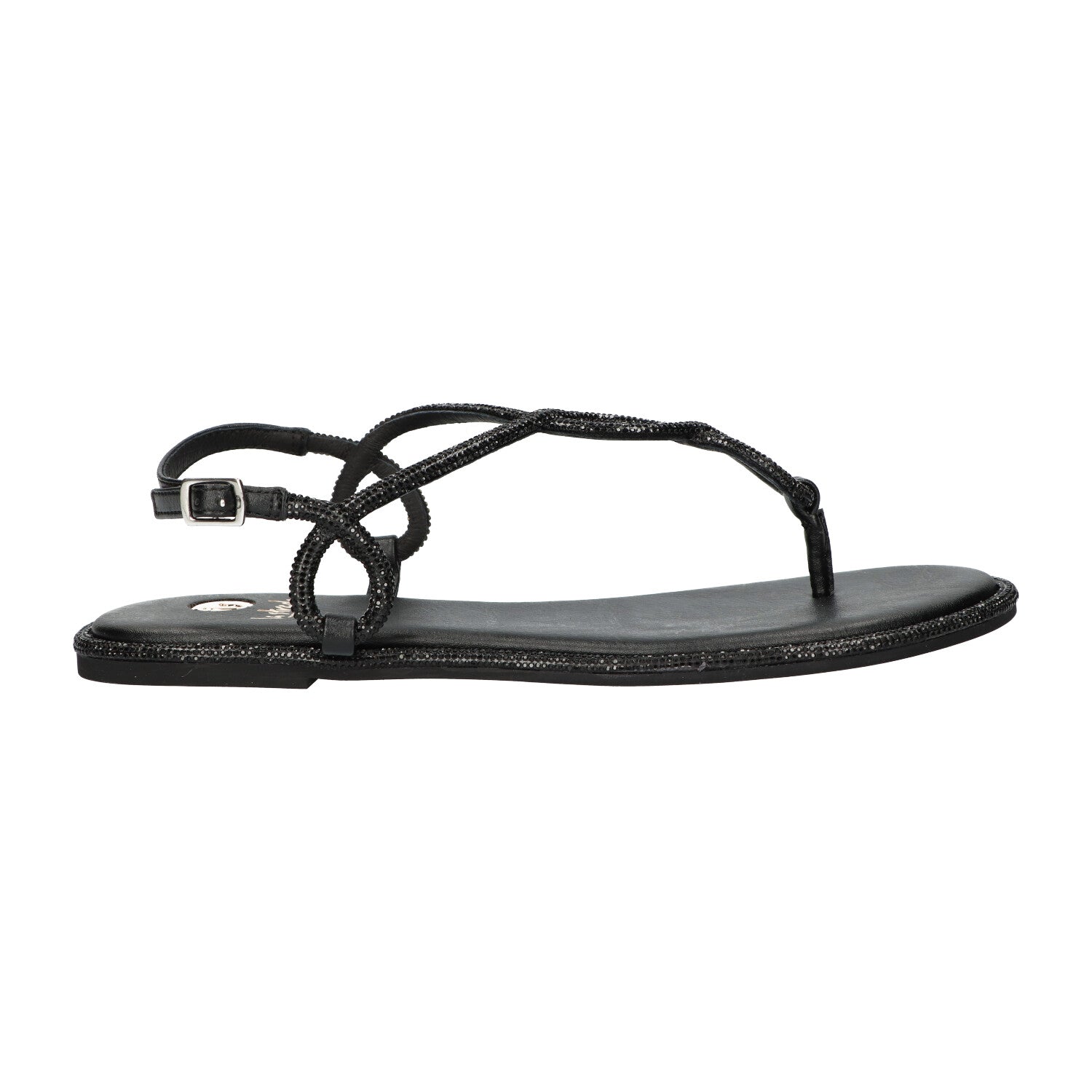 Sandalen zwart glitter synthetisch