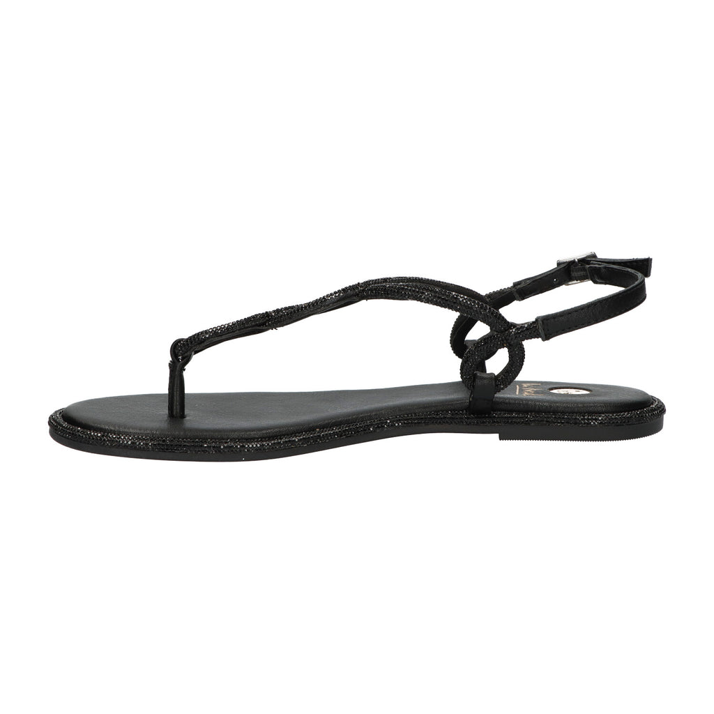 Sandalen zwart glitter synthetisch
