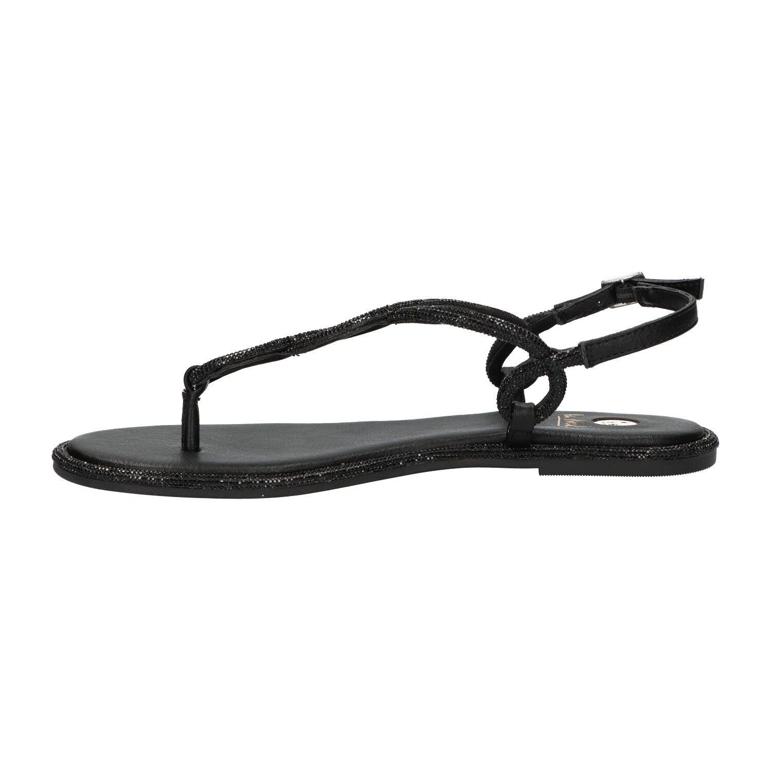 Sandalen zwart glitter synthetisch