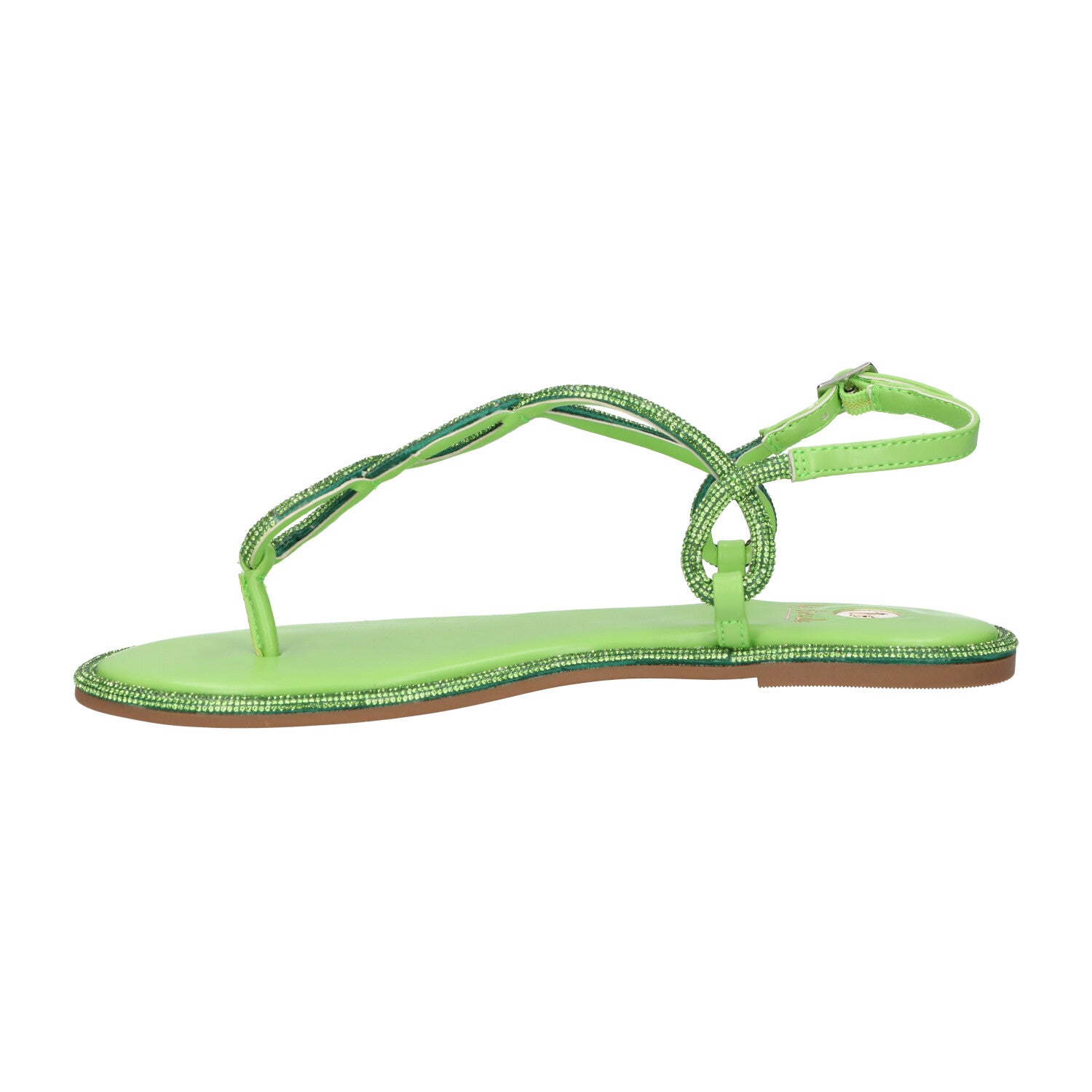 Sandaal groen glitter synthetisch