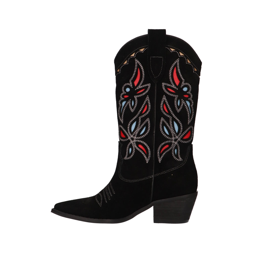 Western boot zwart suede