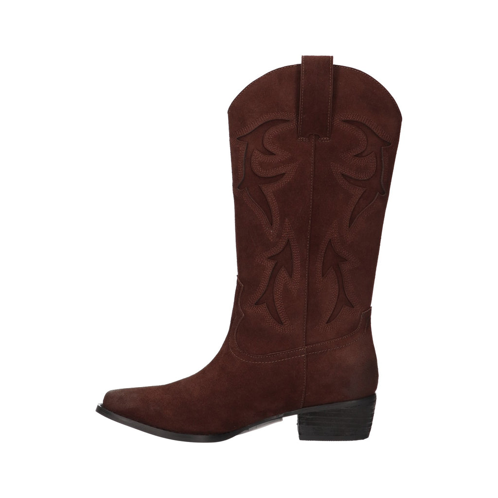 Western boot bruin leer