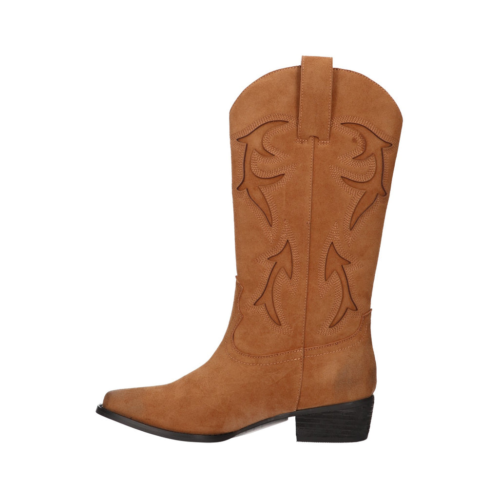 Western boot cognac leer
