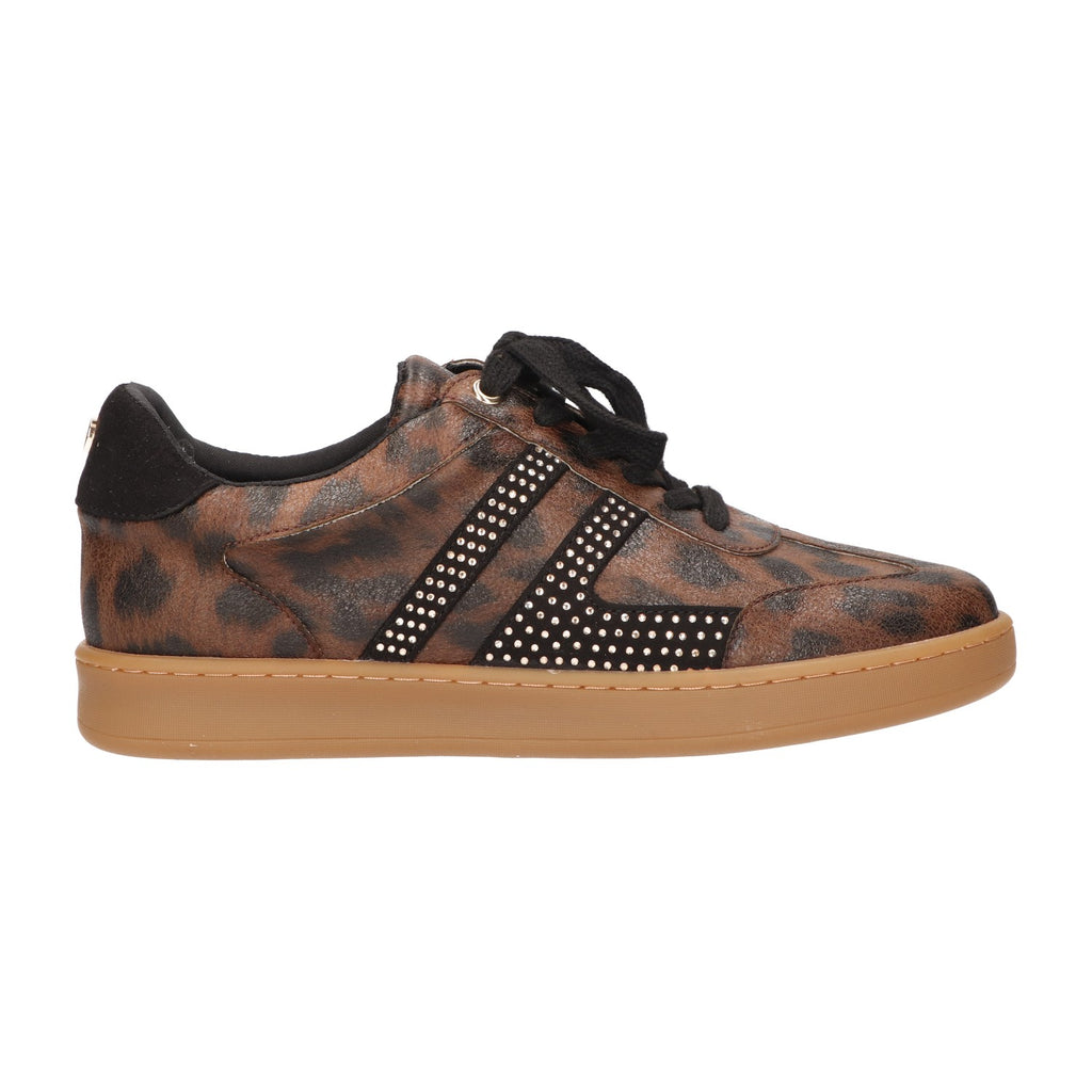 Sneaker bruin leopard synthetisch