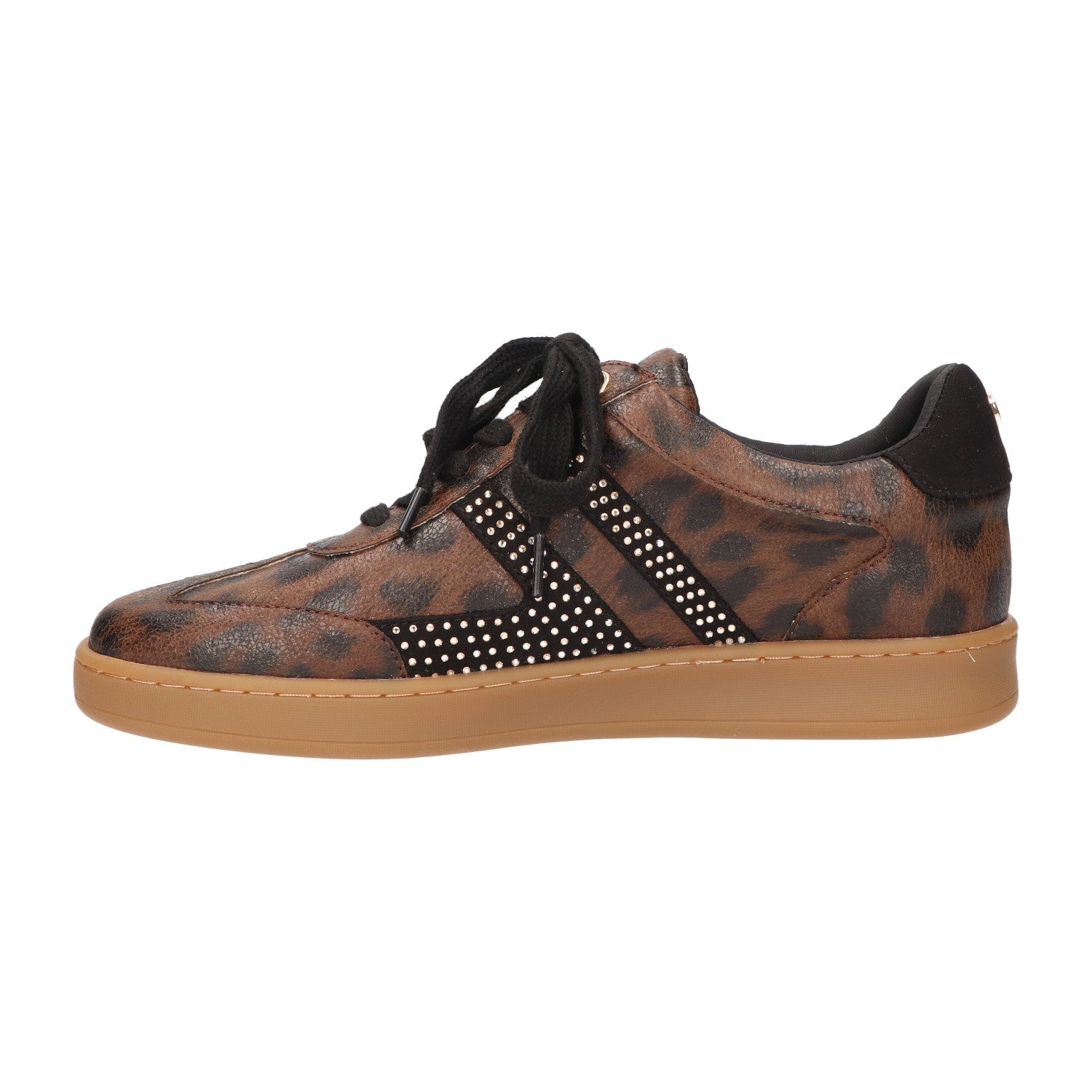 Sneaker bruin leopard synthetisch