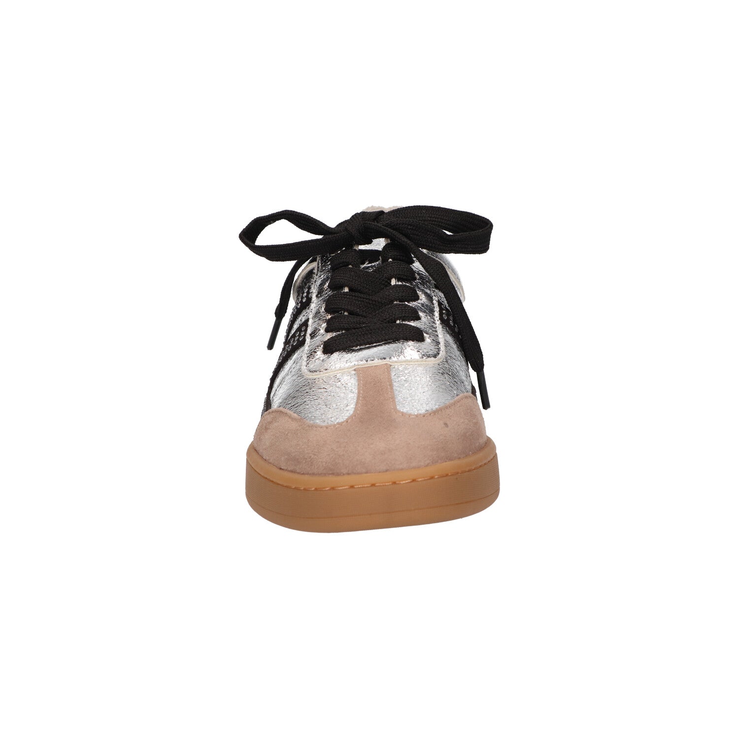 Sneaker zilver zwart synthetisch