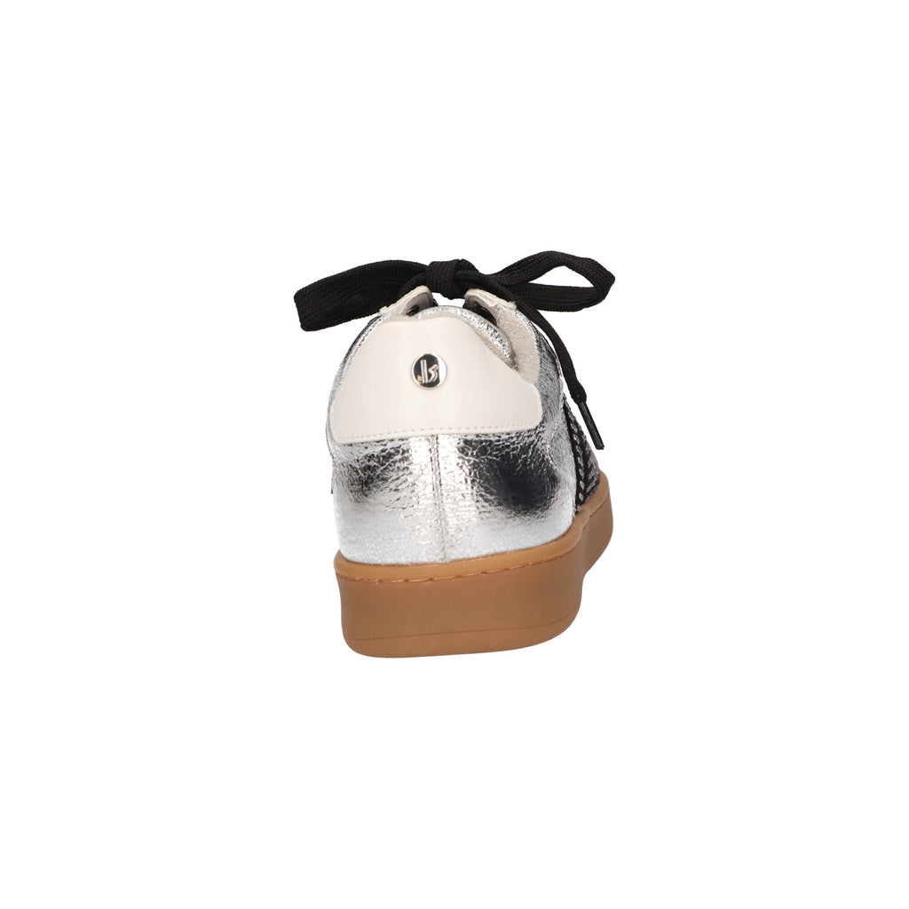 Sneaker zilver zwart synthetisch
