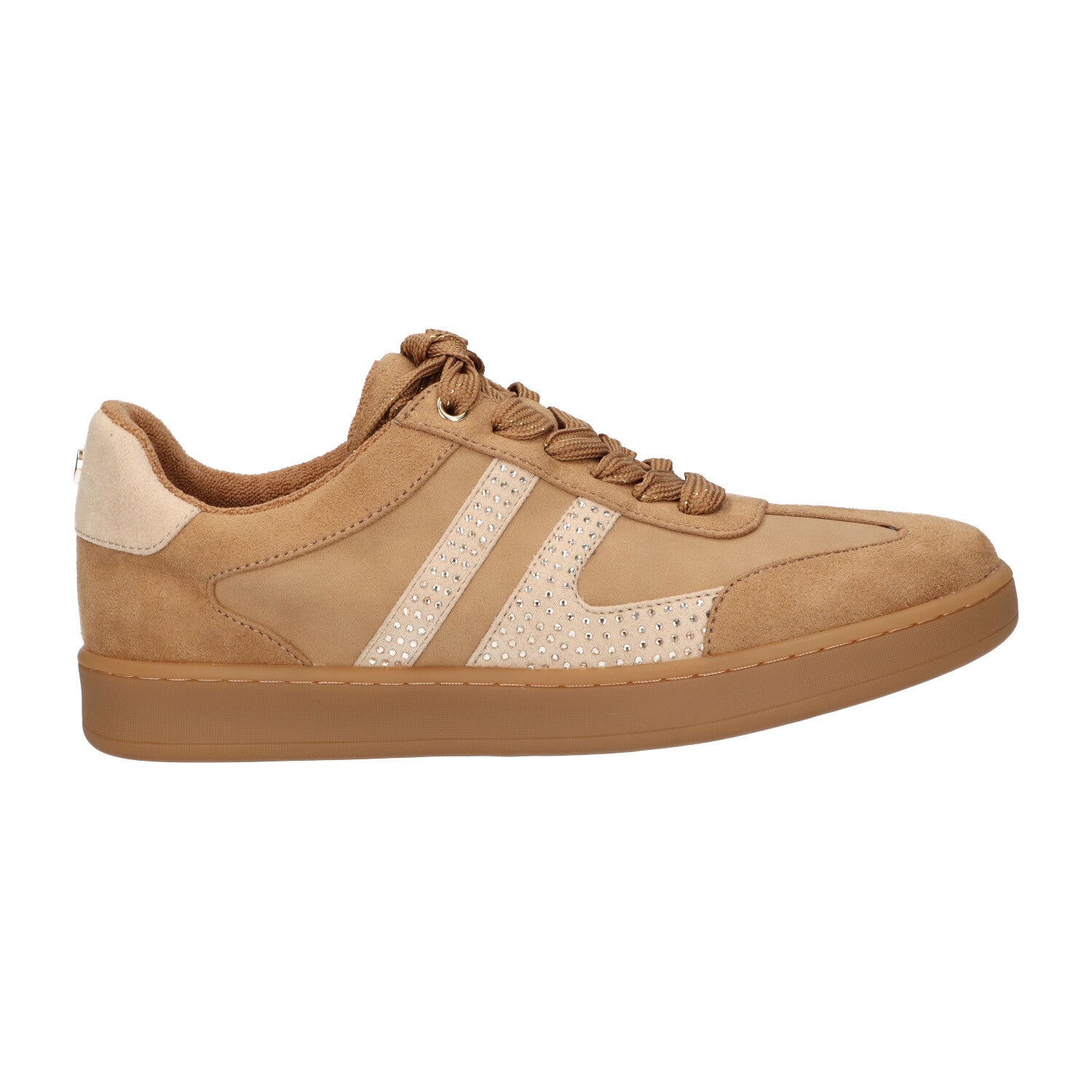 Sneaker beige textiel