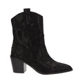 Western boot zwart textiel