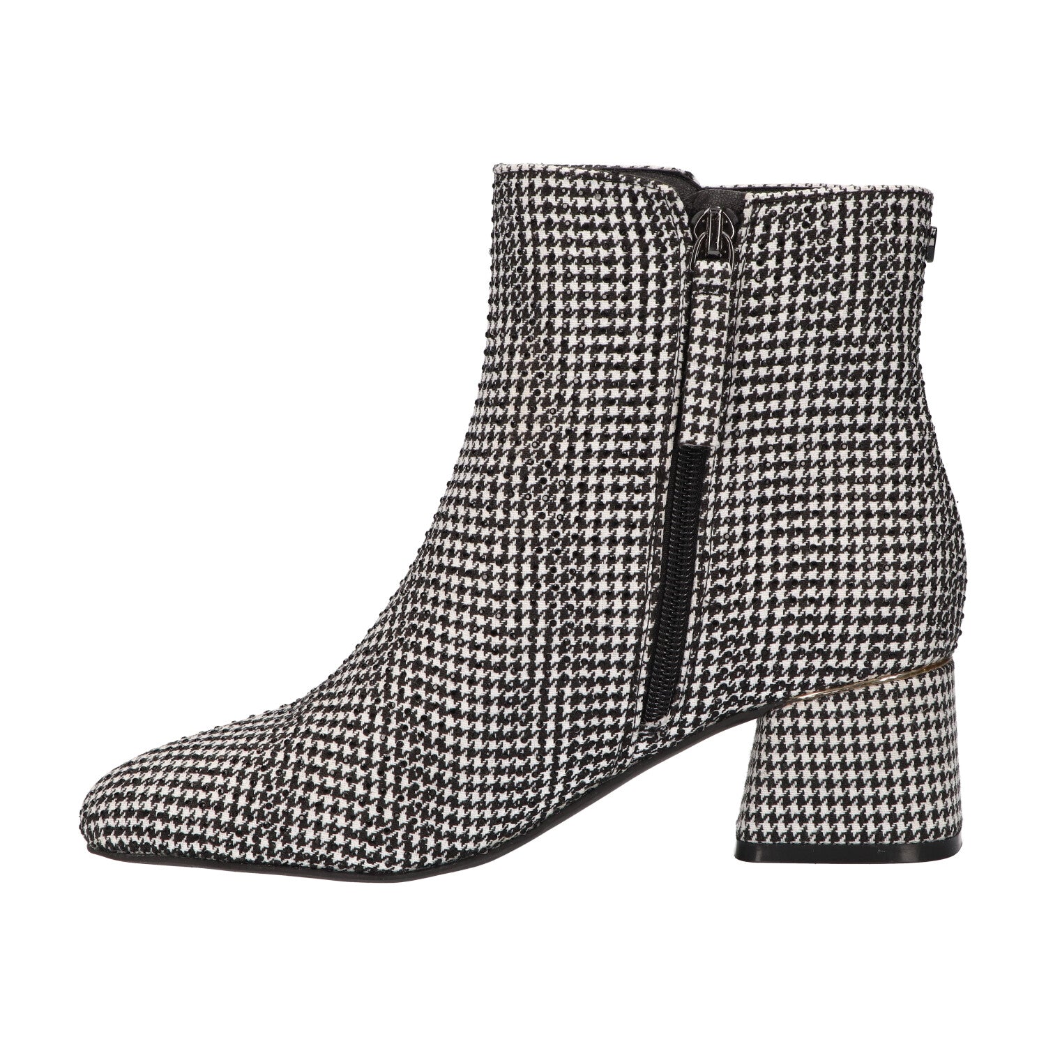 Enkellaars zwart/wit patroon