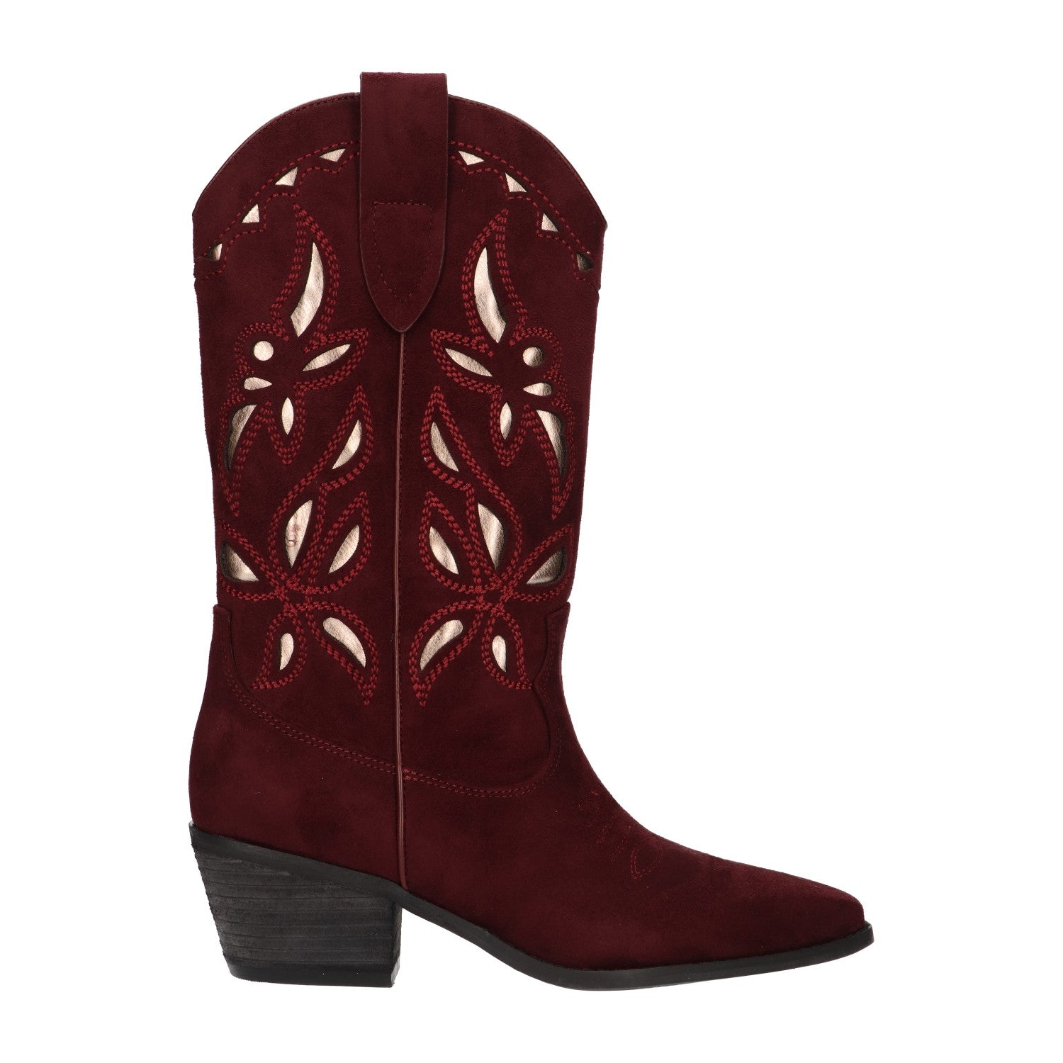 Western boot bordeaux