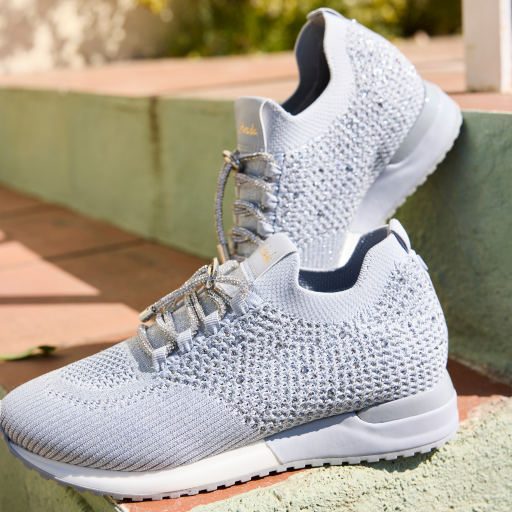 Sneaker grijs knitted
