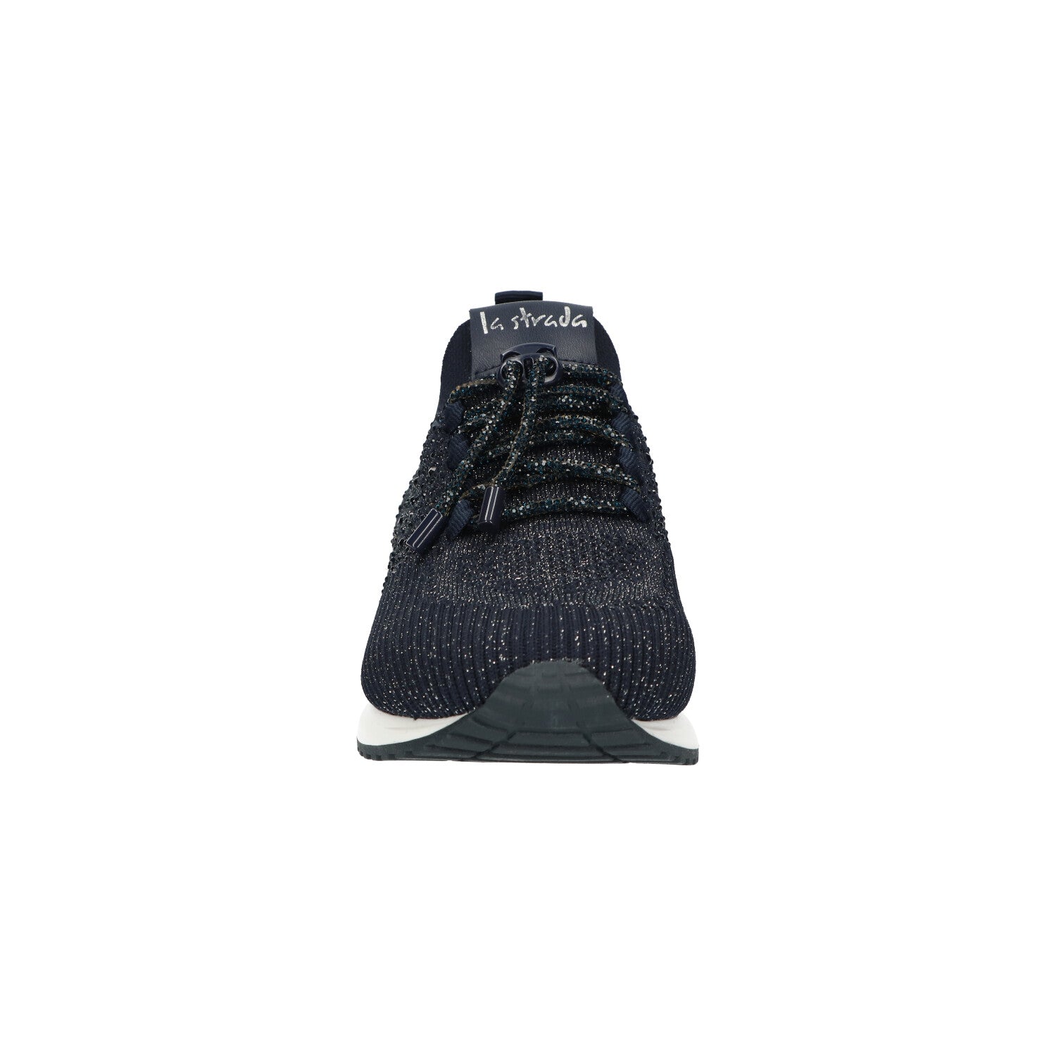 Sneaker donkerblauw knitted