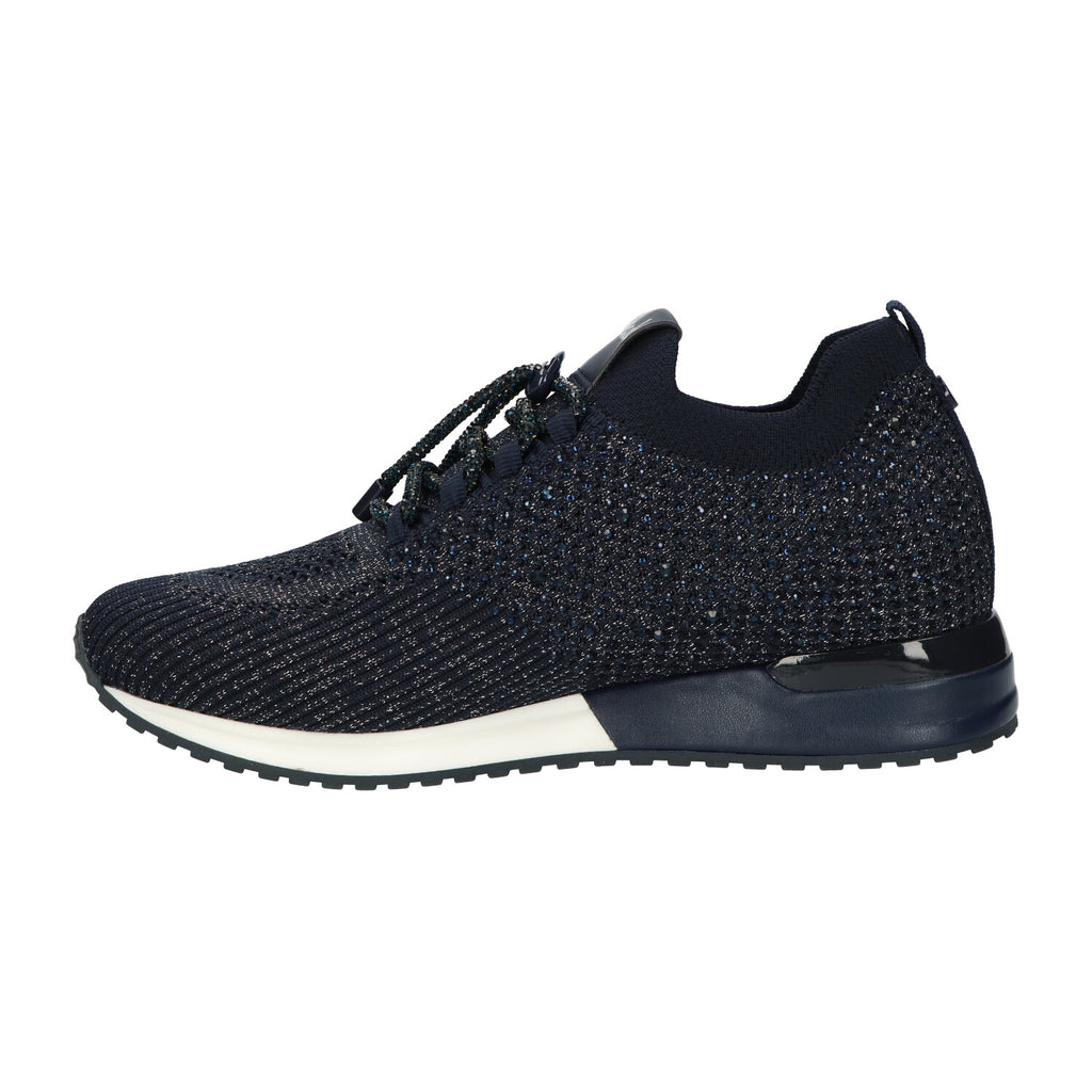 Sneaker donkerblauw knitted