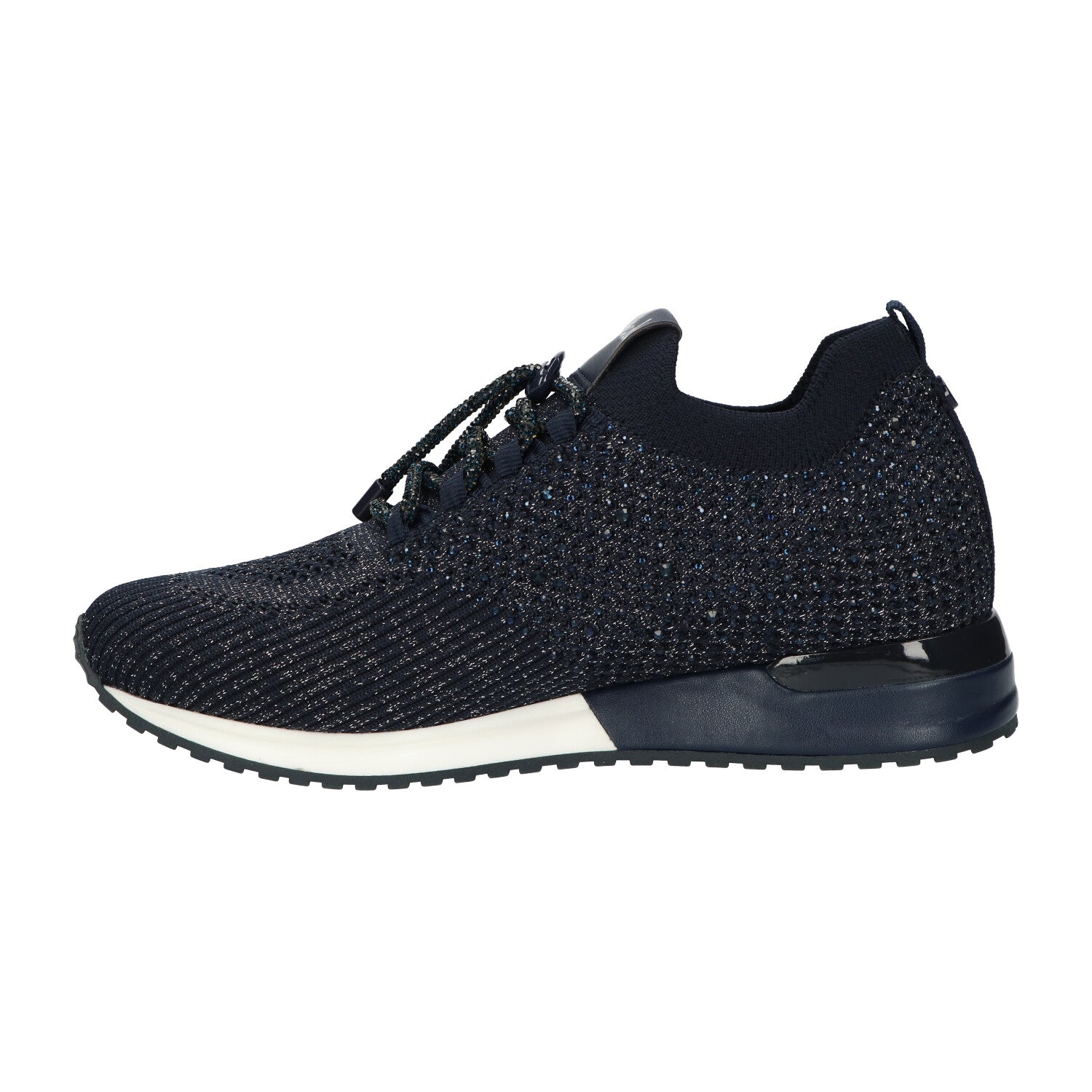 Sneaker donkerblauw knitted