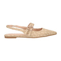 Slingback beige raffia