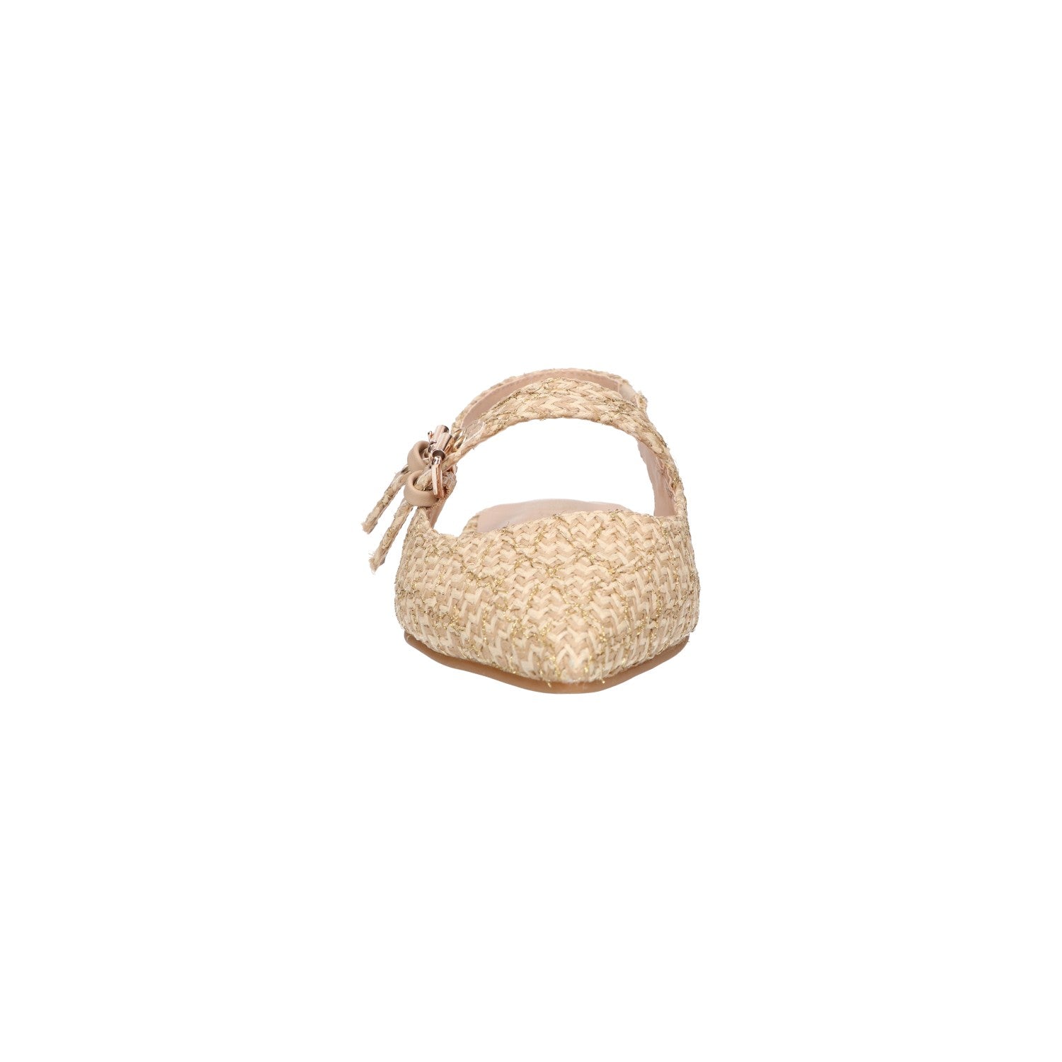 Slingback beige raffia