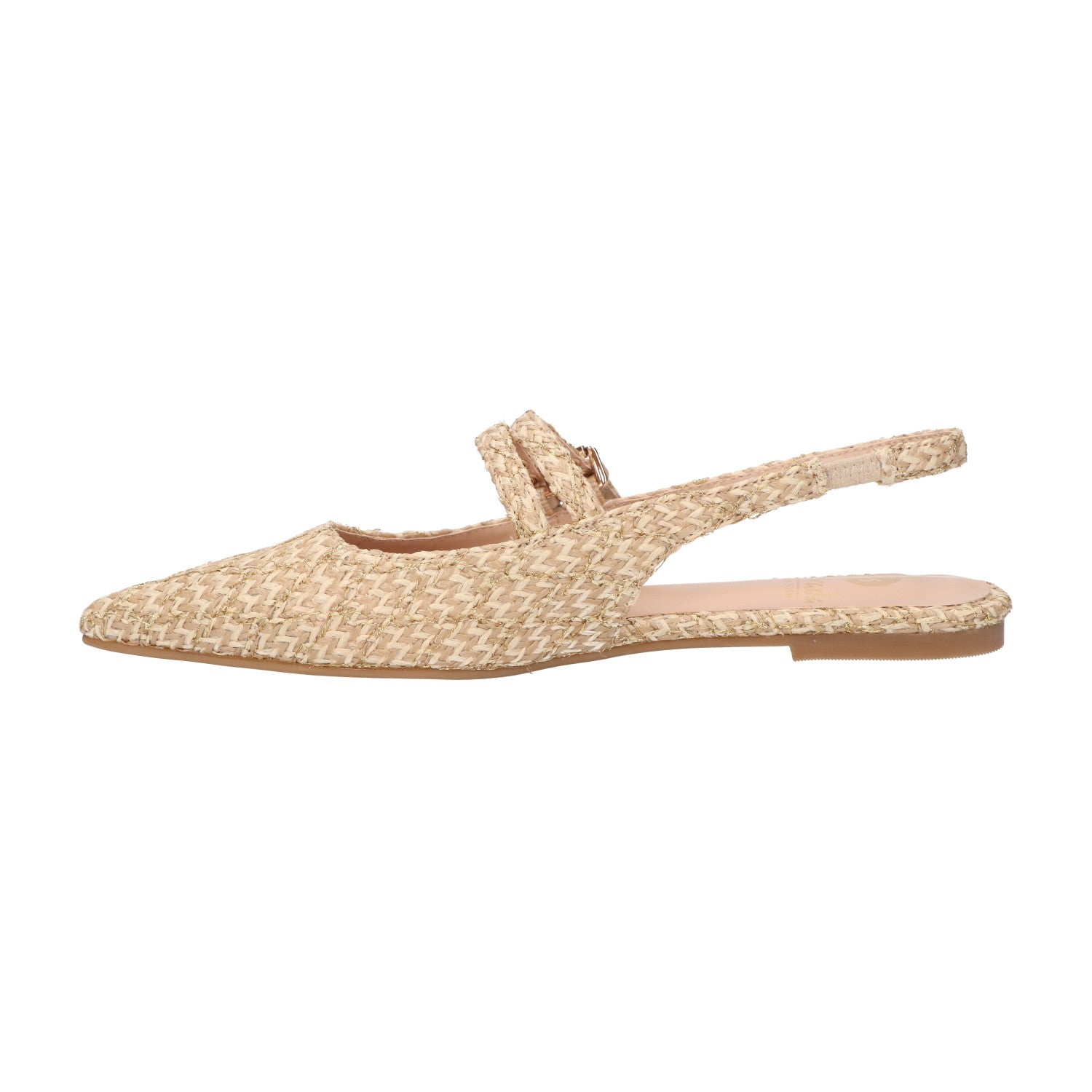 Slingback beige raffia