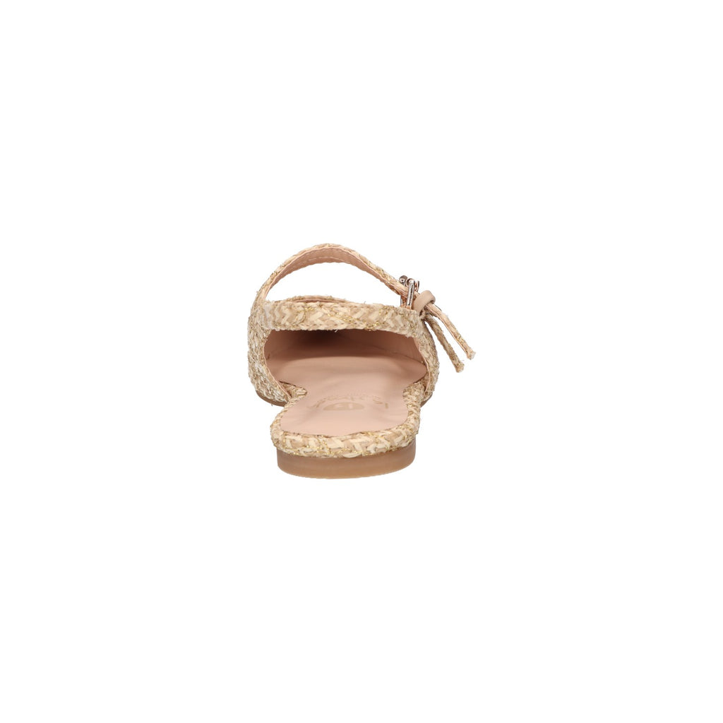 Slingback beige raffia