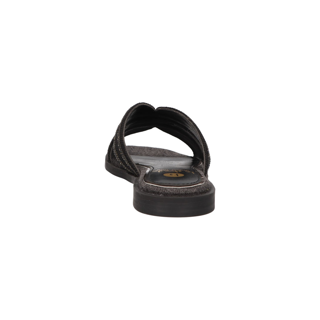 Slipper zwart textiel
